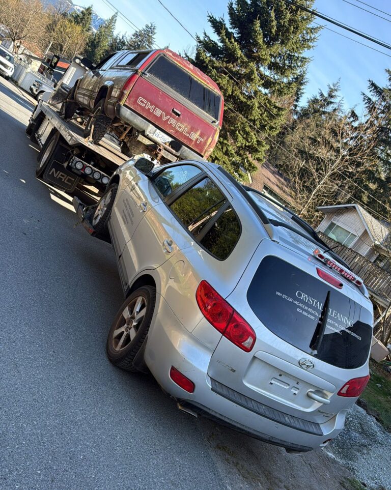 Scrap Car being removed from surrey